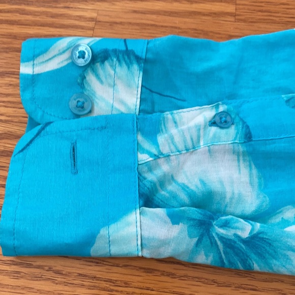 Jones New York Collared Floral Blouse Size M - Picture 4 of 4